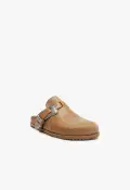 Grace Leather Flat(5,Western Brown)