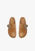 Grace Leather Flat(5,Western Brown)