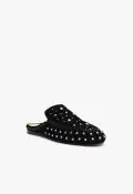 Evie Casual Suede Flat(5,Black)