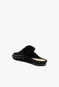 Evie Casual Suede Flat(5,Black)