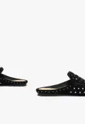 Evie Casual Suede Flat(5,Black)