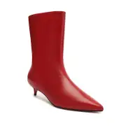 Gail Nappa Leather Bootie(5,Red)