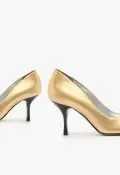 Giordana Leather Pump(5,Gold)