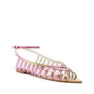 Iris Specchio Leather Flat(5,Gold)