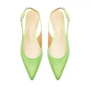 Evan Casual Satin Flat(5,Green)