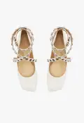 Jaycie Patent Leather Flat(5,White)