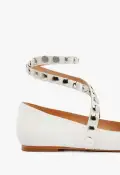Jaycie Patent Leather Flat(5,White)