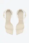 Jenna Leather Sandal(5,White)