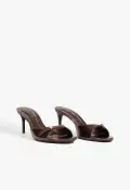 Jane Mule Sandal(5,Dark Brown)