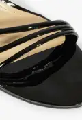Inez Mule Leather Sandal(5,Black)