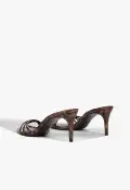 Inez Mule Leather Sandal(5,Animal Print)
