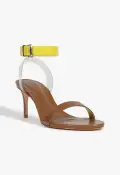Irina Mid Leather Sandal(5,Brown)