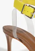 Irina Mid Leather Sandal(5,Brown)
