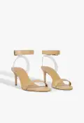 Irina Mid Leather Sandal(5,Beige)