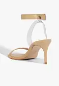 Irina Mid Leather Sandal(5,Beige)