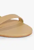 Irina Mid Leather Sandal(5,Beige)