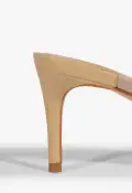 Irina Mid Leather Sandal(5,Beige)