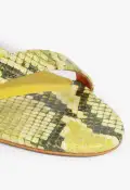 Irina Mid Snake Sandal(5,Yellow)