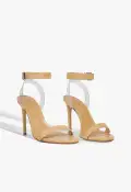 Irina Leather Sandal(5,Beige)