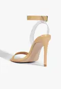 Irina Leather Sandal(5,Beige)