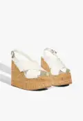 Jennifer Leather Sandal(5,White)