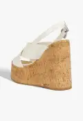 Jennifer Leather Sandal(5,White)