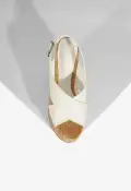Jennifer Leather Sandal(5,White)
