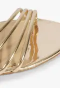 Inez Specchio Leather Sandal(5,Gold)