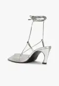 Elyra Mid Specchio Leather Pump(5,Silver)