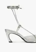 Elyra Mid Specchio Leather Pump(5,Silver)