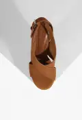 Jennifer Platform Suede Sandal(5,Brown)