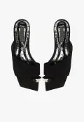 Jodie Flat Sandal(5,Black)