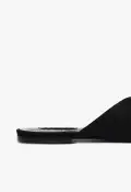 Jodie Flat Sandal(5,Black)