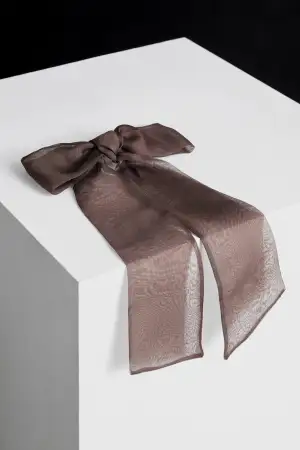 OVERSIZED ORGANZA BOW(NAVY)