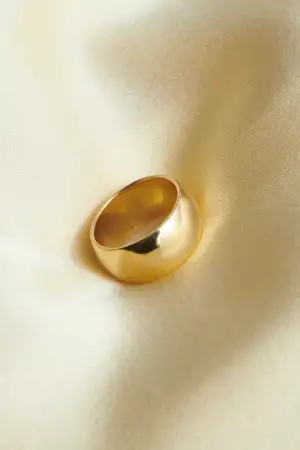 18K GOLD THIN CIGAR RING(5)