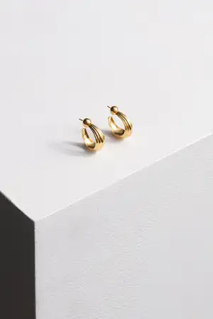 LARGE BLONDEAU HOOPS(STERLING SILVER)