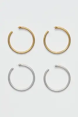 LARGE EVERYDAY HOOPS(STERLING SILVER)