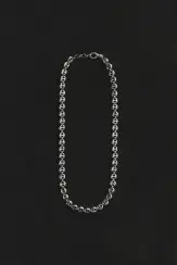 SMALL CIRCLE LINK NECKLACE(STERLING SILVER)