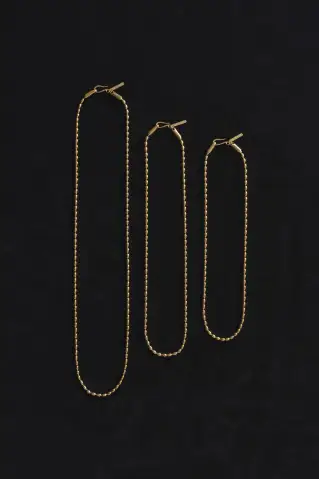 Seed Chain. 16in(Sterling Silver)