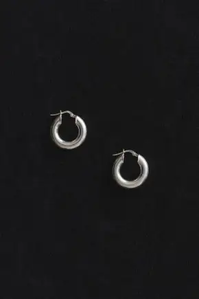 TINY EVERYDAY HOOPS(STERLING SILVER)
