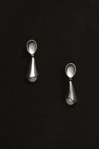 PEARL ANNA EARRINGS(STERLING SILVER)