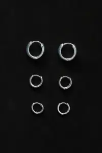 Edo Hoops(Sterling Silver,Small)