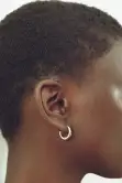 Nouveau Hoops(Sterling Silver,Small)