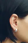 Small Hinged Hoops(Sterling Silver)