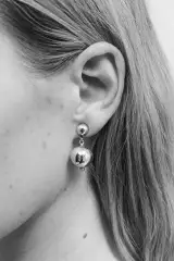 BALL DROP EARRINGS(STERLING SILVER)