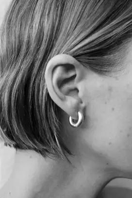 BAGEL HOOPS(Sterling Silver,Small)