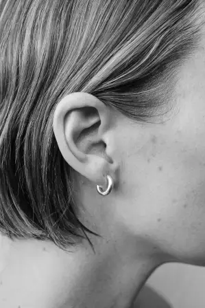 BAGEL HOOPS(Sterling Silver,Small)
