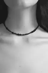 Constellation Necklace in Onyx. 16in