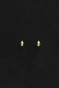 18k Gold Tiny Egg Studs