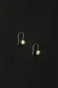 18k Gold Petite Egg Drop Earrings